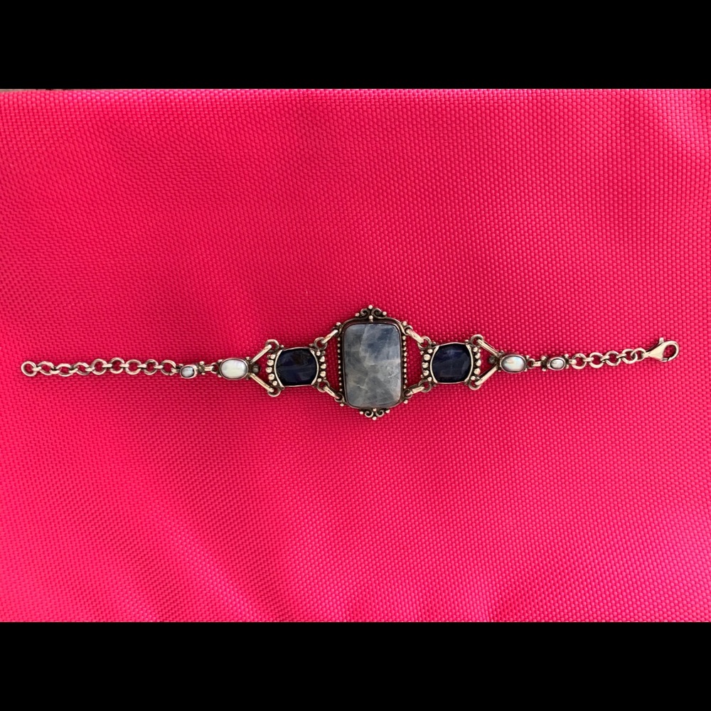 Sanjen Sterling Silver Sodalite Lapis bracelet